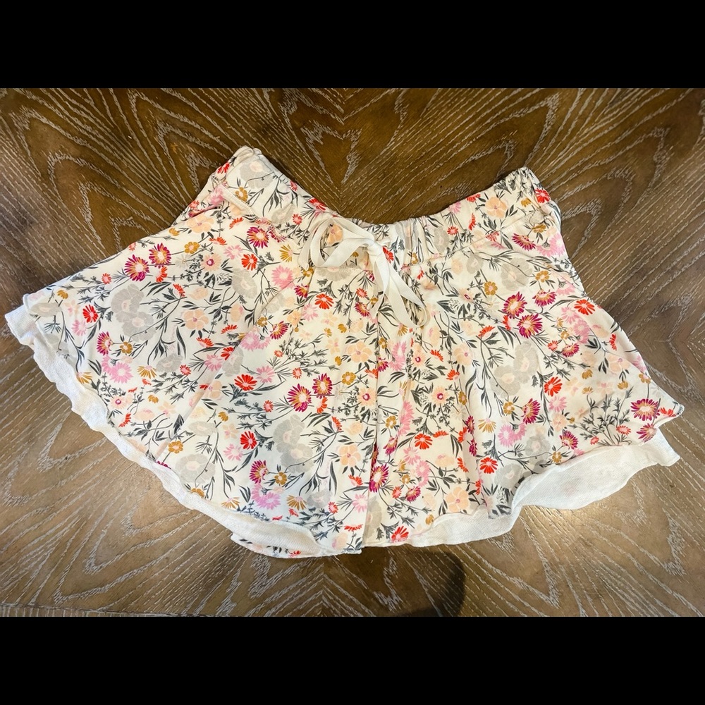 Free People Floral, Cotton Shorts